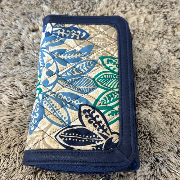 Vera Bradley Blue and Green Floral Wallet, Slightly Used - Picture 9 of 14